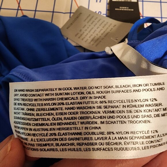 Seafolly Collective V Neck One Piece Blue Size 10 - Picture 11 of 12